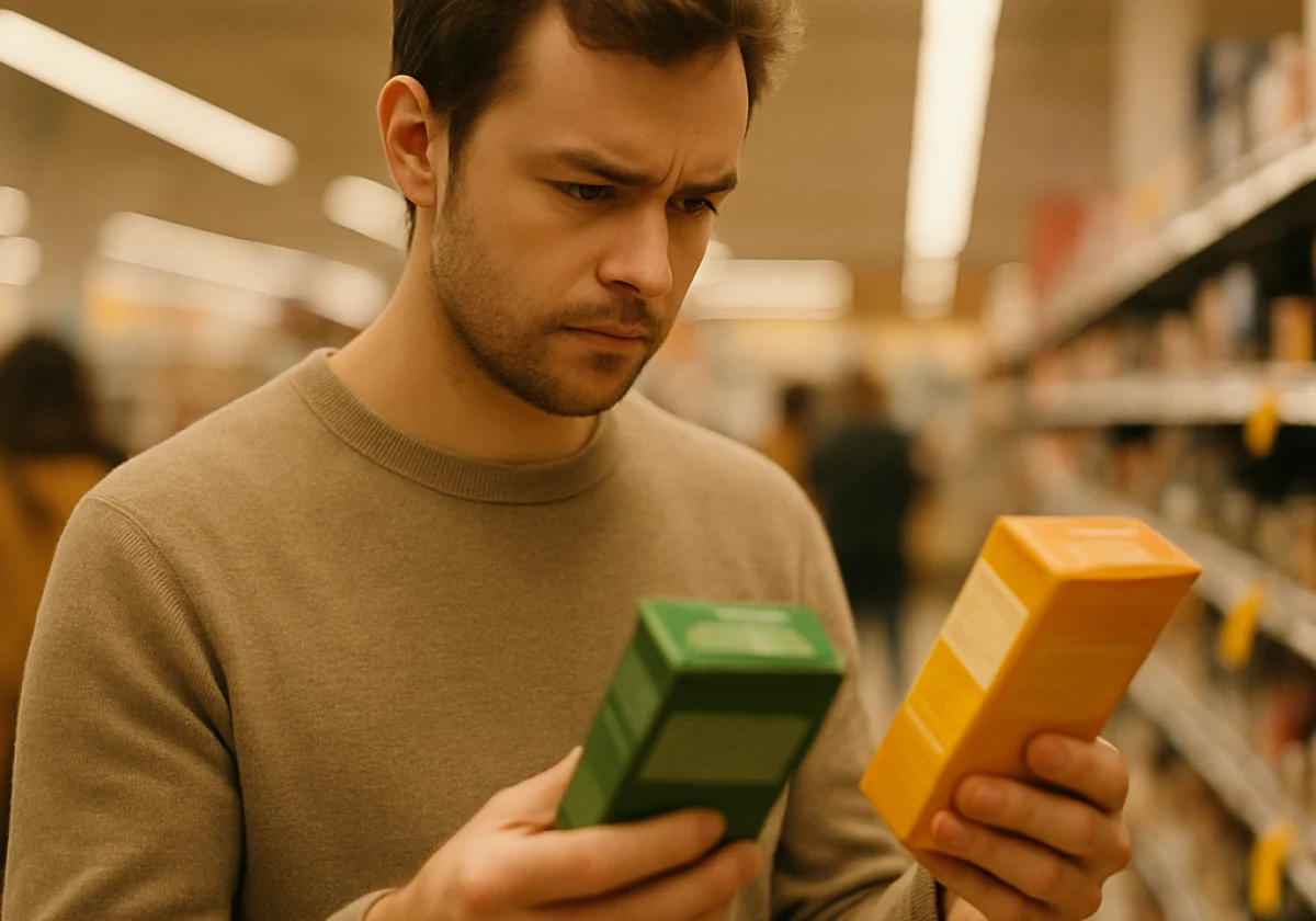 An afternoon scene in a retail store aisle